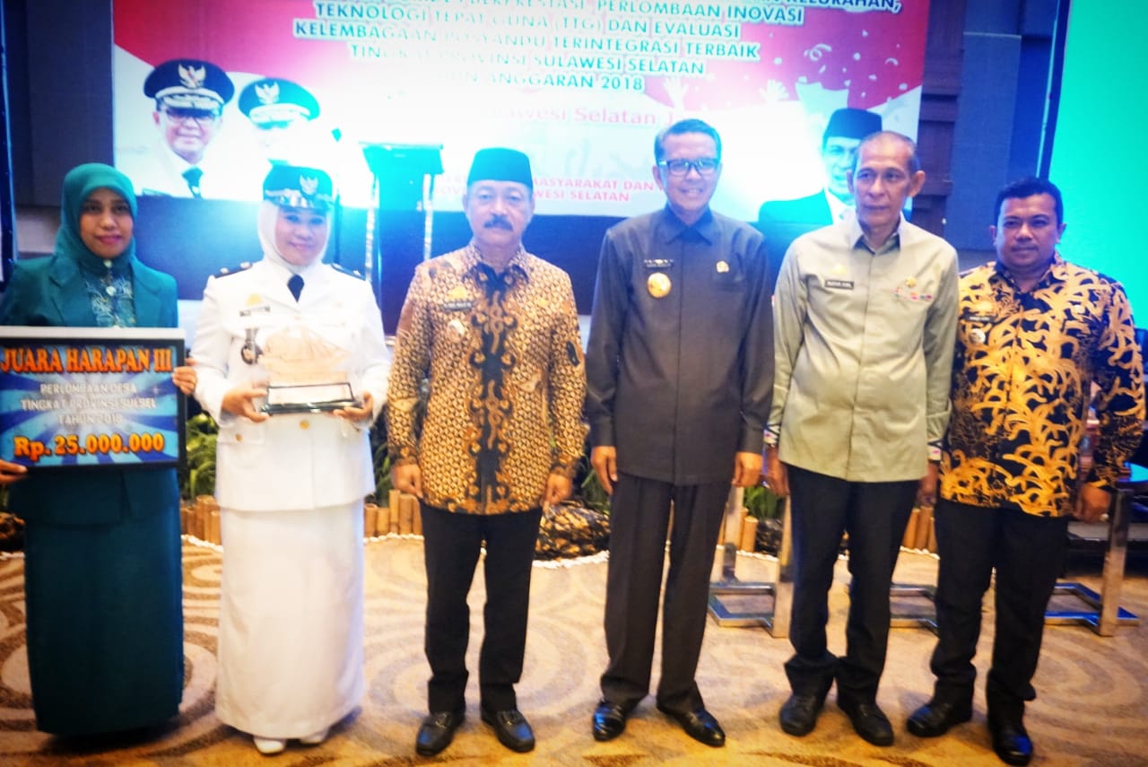 Gowa Kembali Raih Penghargaan Dilomba Desa Tingkat Provinsi