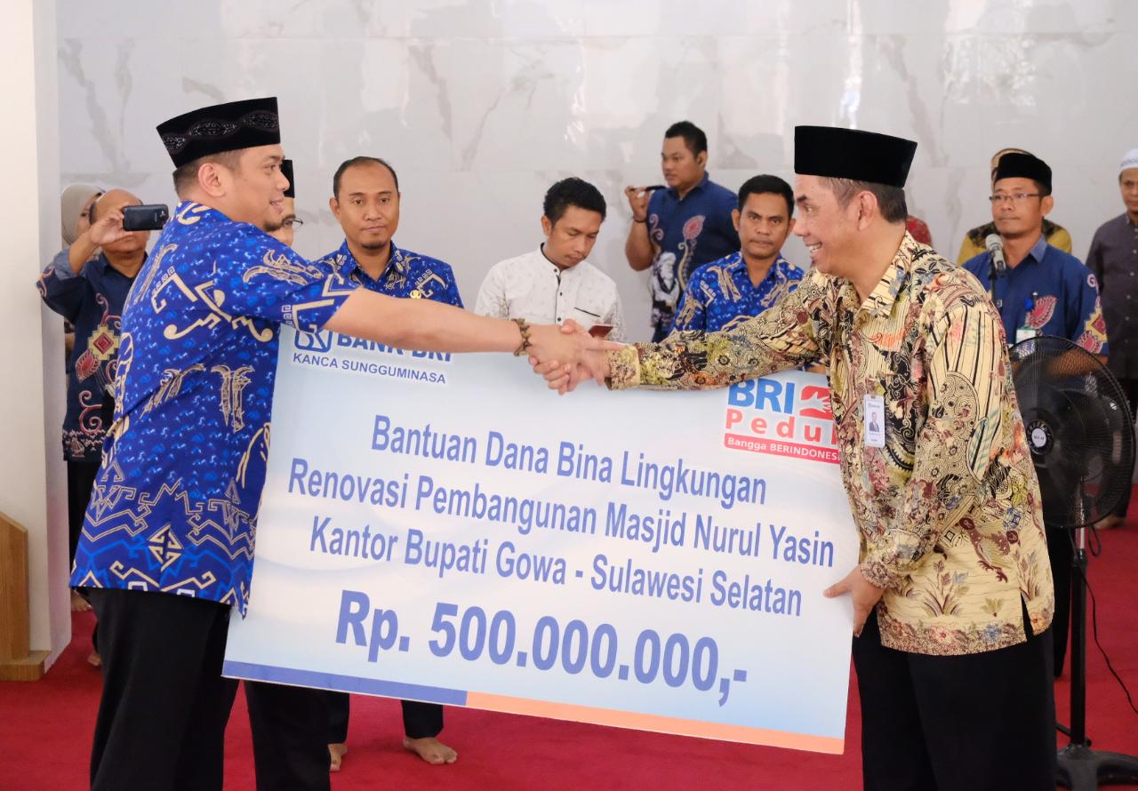 Masjid Nurul Yasin dapat Kucuran Dana CSR dari BRI Makassar Rp 500 Juta
