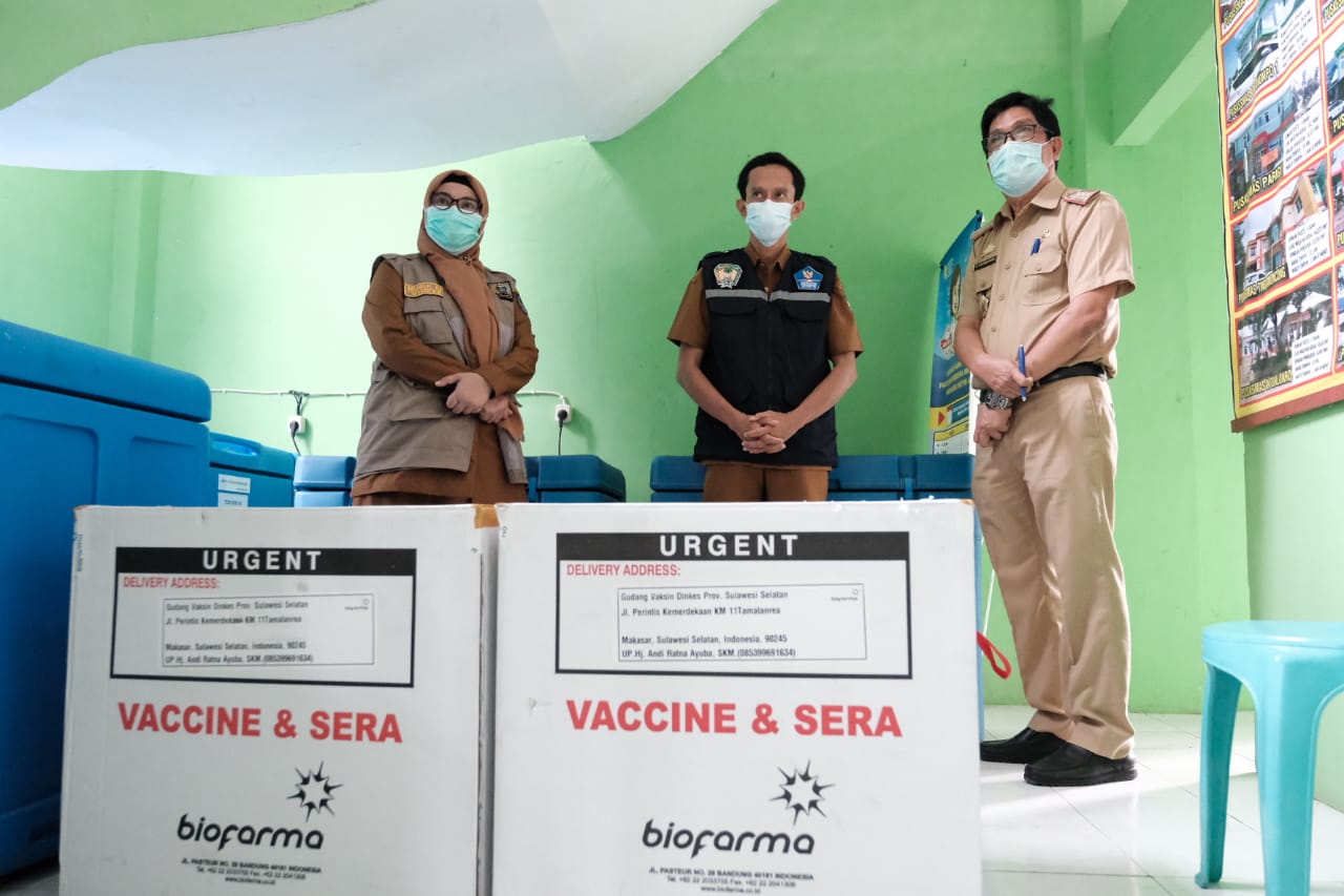 Vaksin Covid-19 Tiba di Gowa, Siap digunakan 14 Januari 2021
