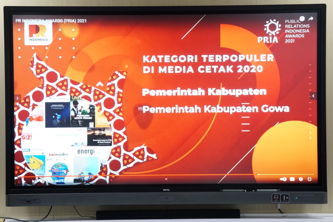 PRIA 2021 : Gowa Jadi Kabupaten Terpopuler di Media Cetak Tahun 2020