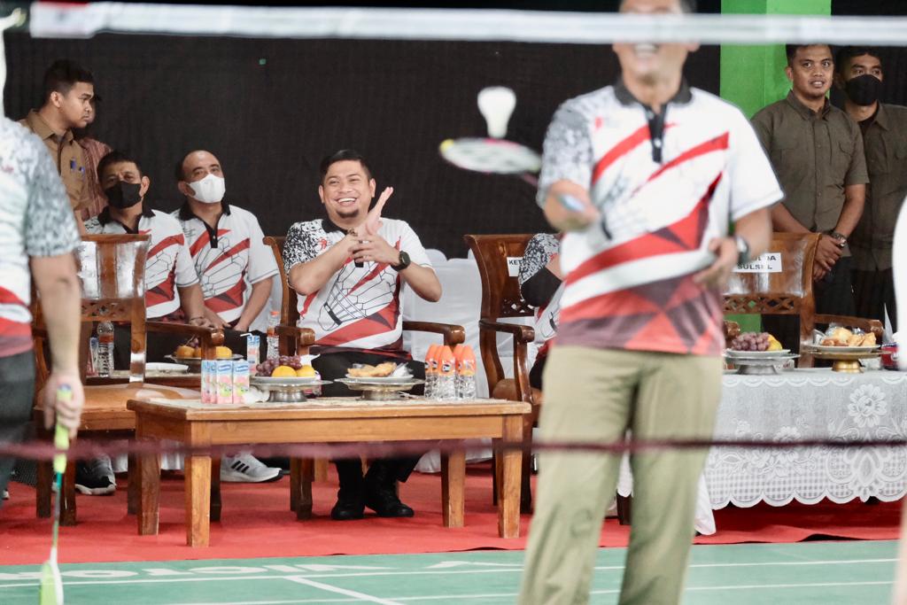 Bupati Gowa Harap Kejuaraan Badminton Kapolda Sulsel Cup 2022 Lahirkan Bibit Pebulutangkis