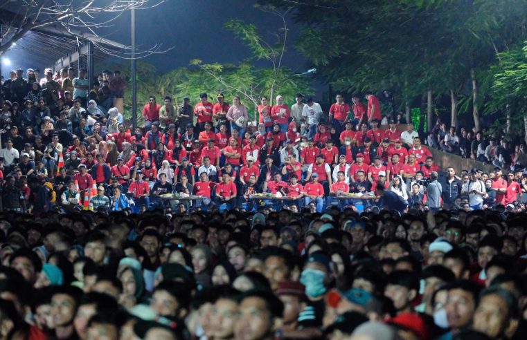 Nobar Semi Final Piala Asia U-23 Di Gowa Dipadati Ribuan Penonton 
