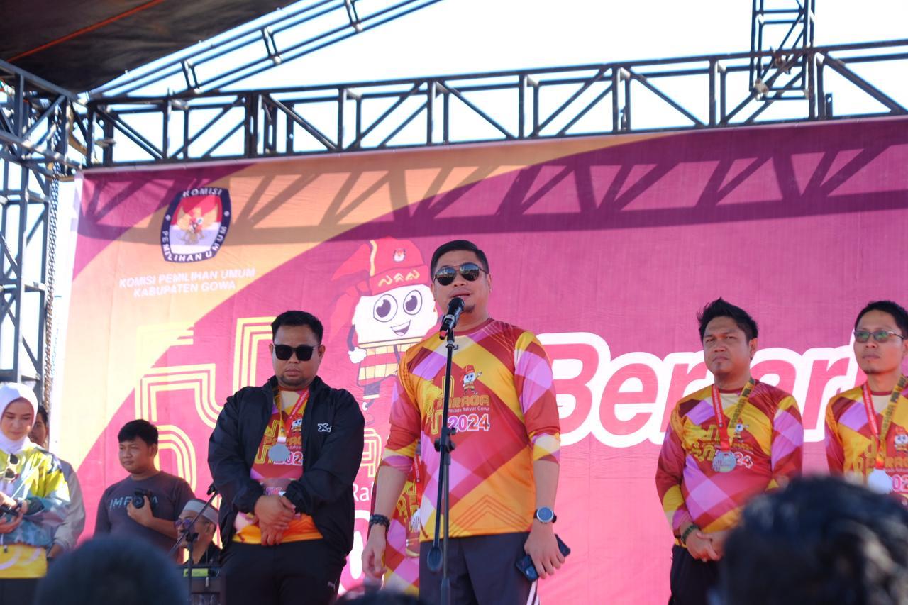 Bupati Adnan Apresiasi KPU Gowa Fun Run PARAGA 2024  