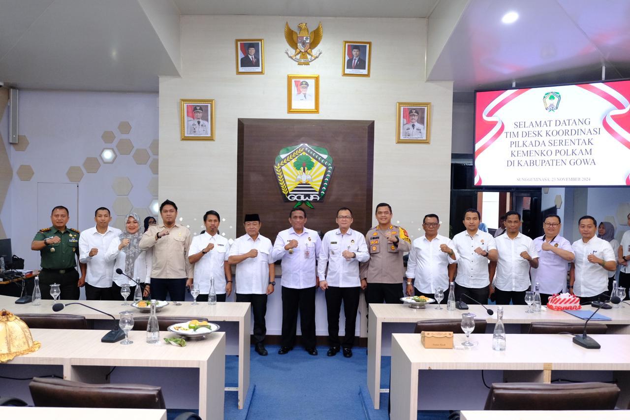 Terima Kunjungan Tim Desk Koordinasi Pilkada Kemenko Polkam, Abd Rauf Sebut Gowa Relatif Aman dan Kondusif 