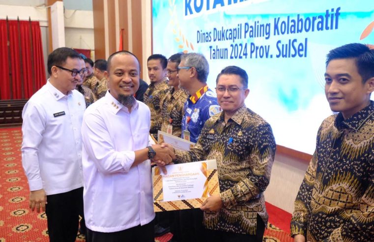 Terima Penghargaan Gubernur Sulsel, Disdukcapil Gowa Aktif Catat Akta Kematian Warga