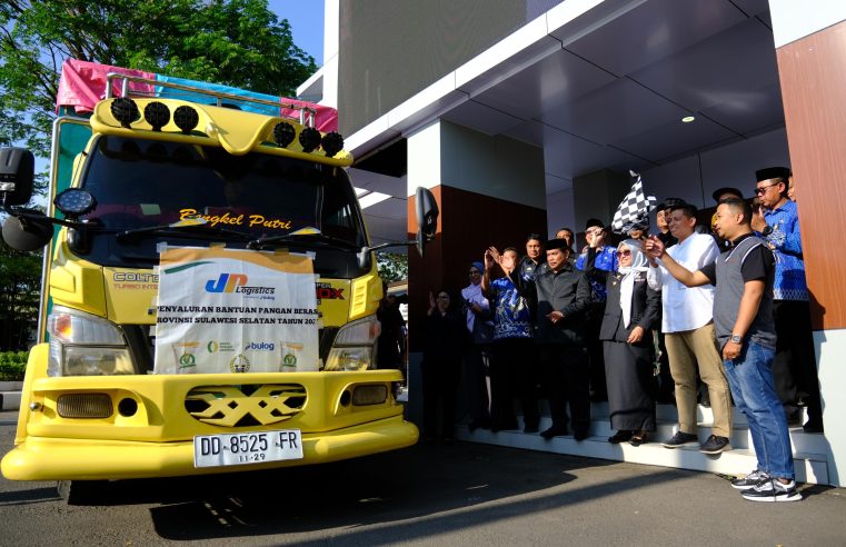 Lepas Bantuan Pangan Beras, Bupati Gowa Minta Penyaluran Dikawal dan Tepat Sasaran