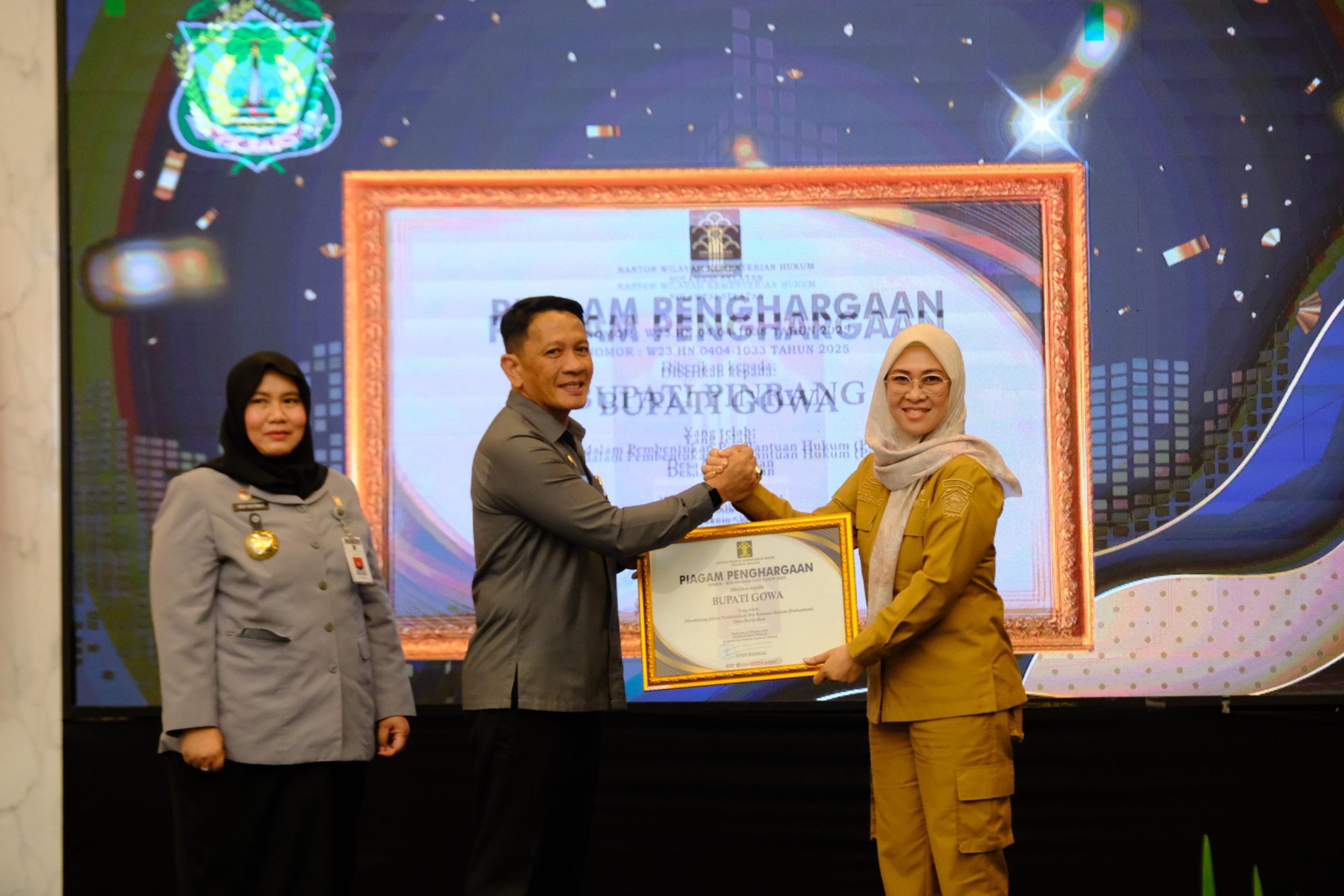 Miliki Posbankum 100 Persen, Gowa Raih Penghargaan dari Kemenkum Sulsel