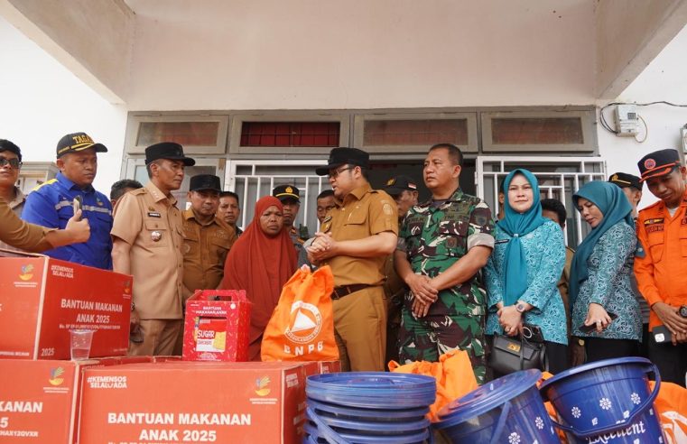 Wabup Gowa Salurkan Bantuan dan Tinjau Dua Lokasi Angin Puting Beliung
