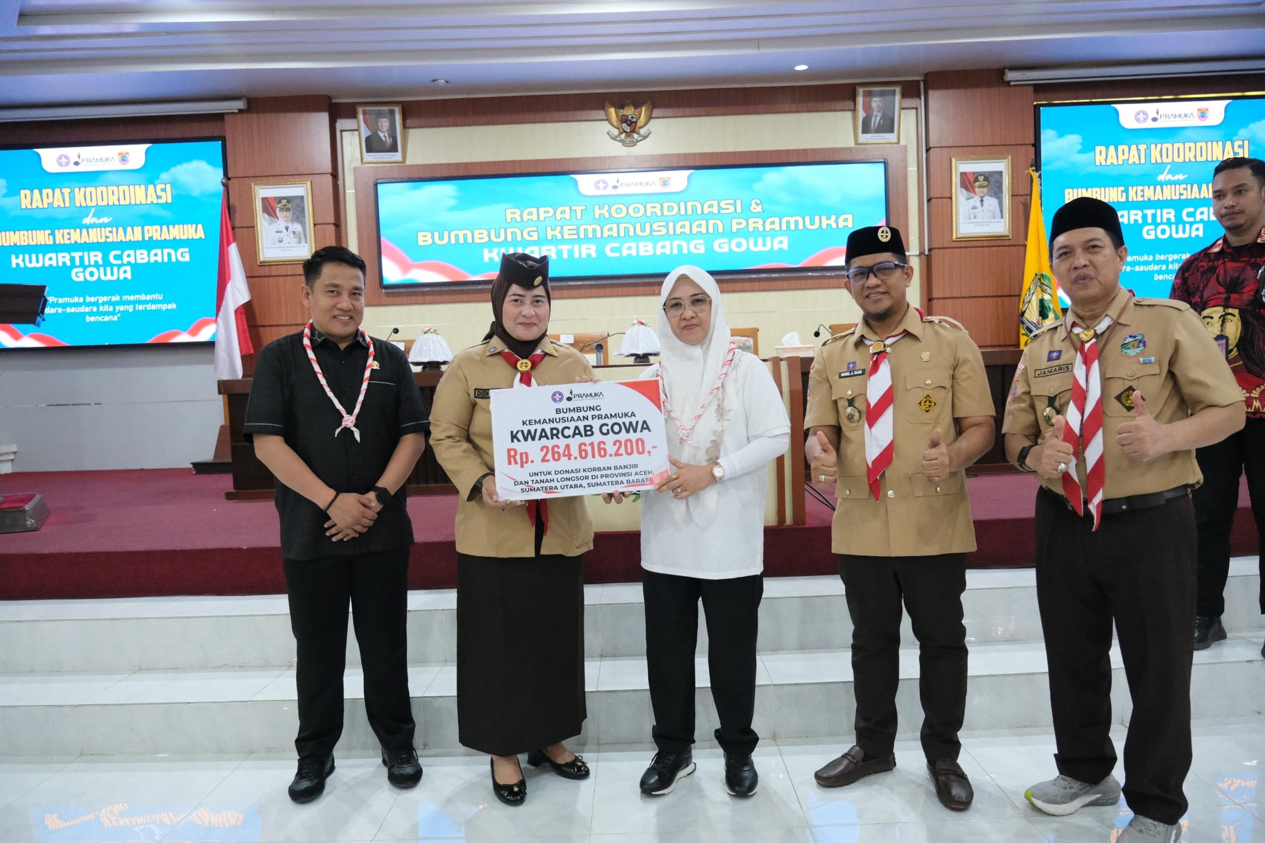Bupati Talenrang dan Kwarcab Pramuka Gowa Galang Dana Kemanusiaan Untuk Korban Bencana Sumatera