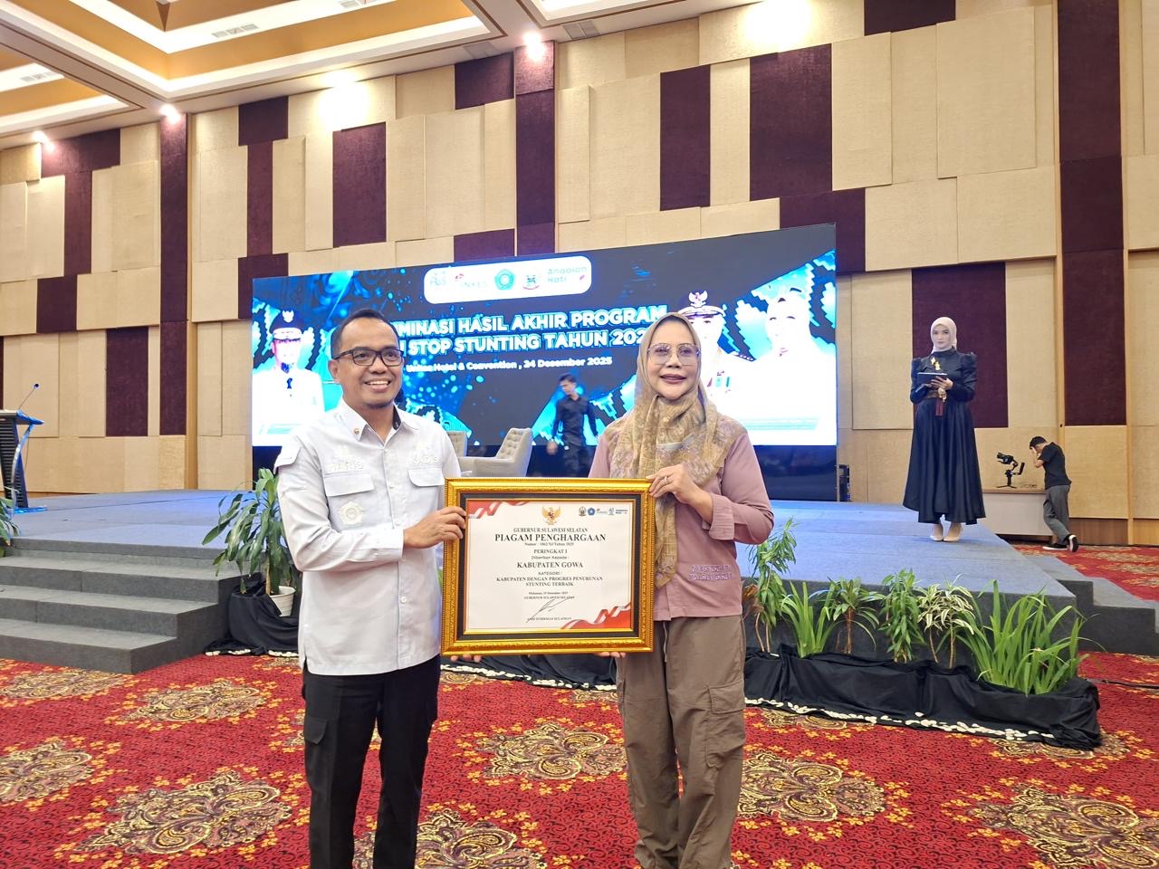 Prevalensi Stunting Terendah di Sulsel, Gowa Raih Dua Penghargaan