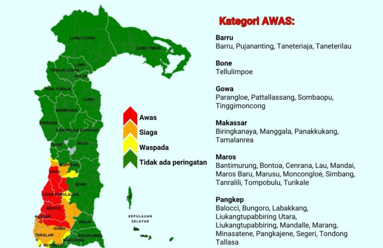 Potensi Curah Hujan Tinggi di Gowa, Bupati Talenrang Imbau Warga Tingkatkan Kewaspadaan