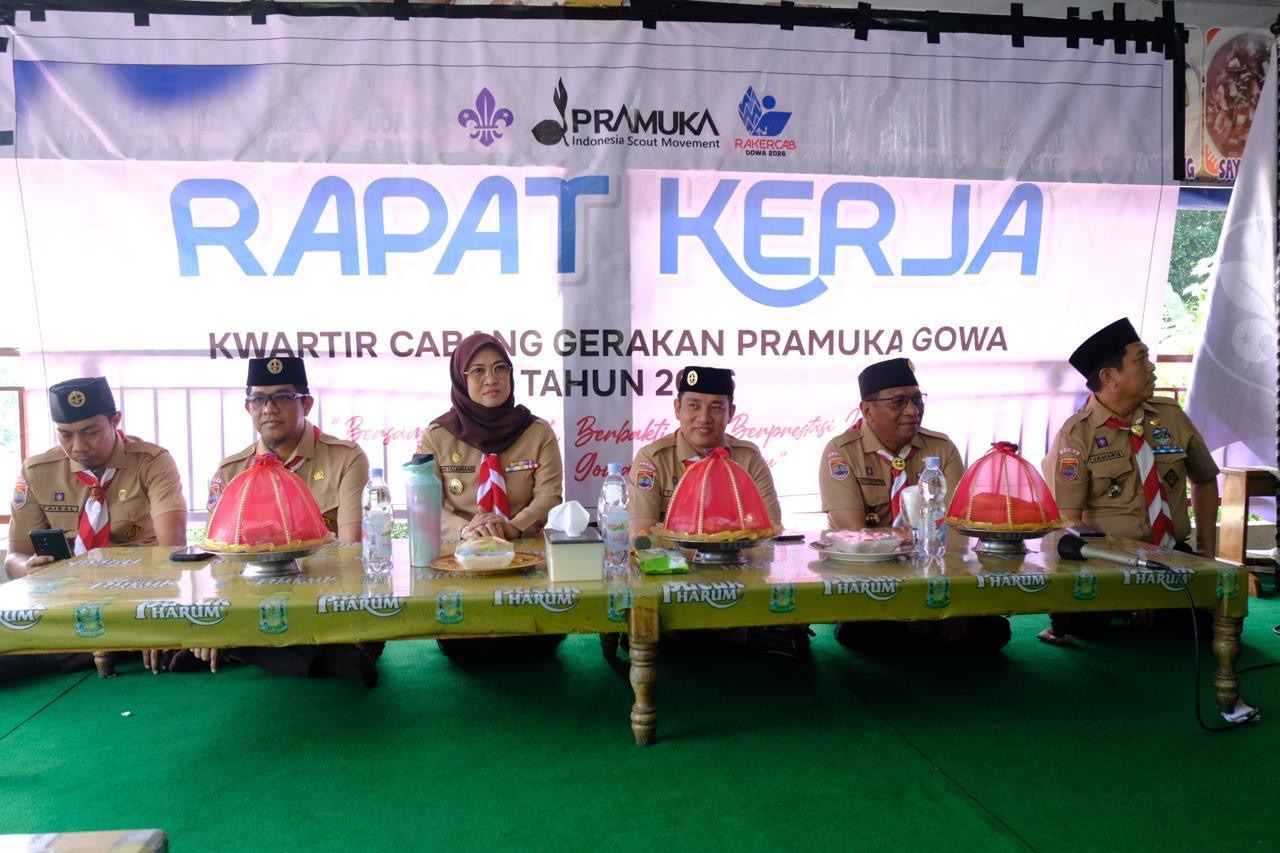 Buka Raker Kwarcab Gowa, Bupati Talenrang Sebut Pramuka Mitra Strategis Pemerintah
