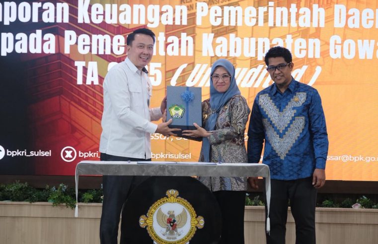 Serahkan LKPD 2025, Bupati Gowa Harap Kembali Raih WTP ke-14 Kalinya
