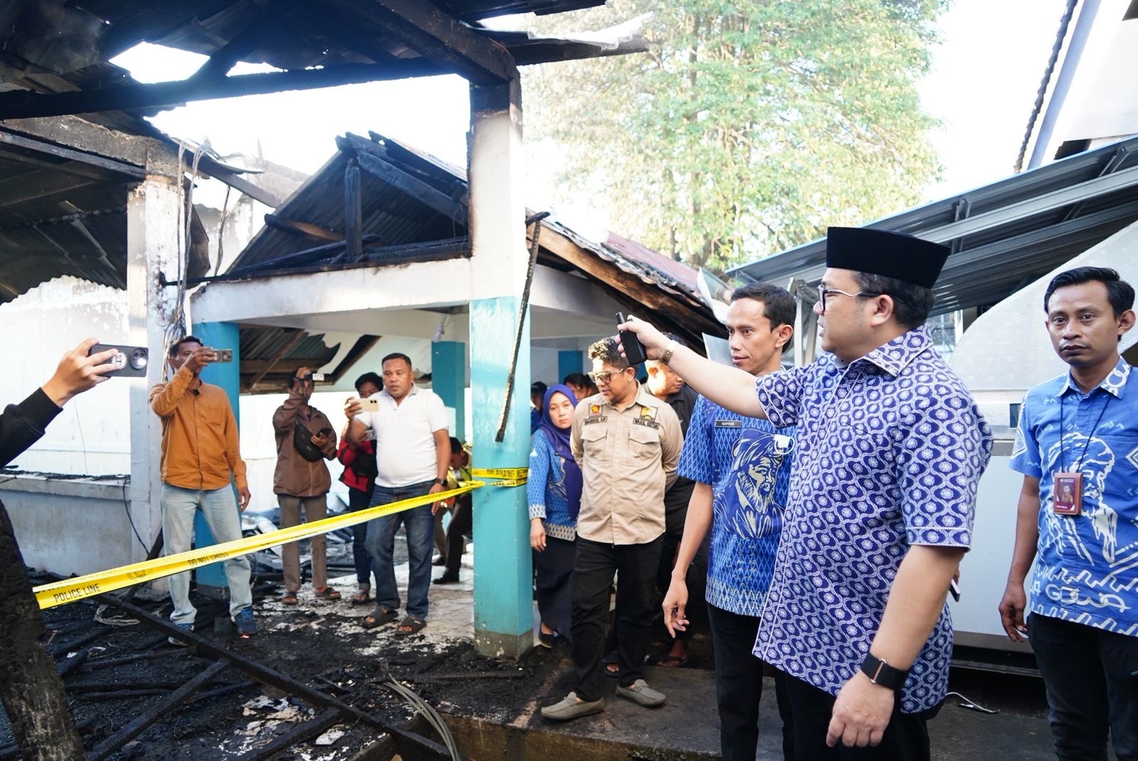 Wabup Gowa Tinjau Lokasi Kebakaran RSUD Syekh Yusuf, Pastikan Pelayanan Tetap Berjalan
